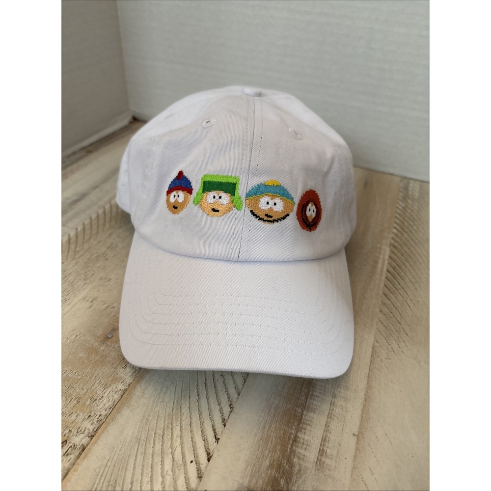 South Park Comedy Central White Strap Back Hat 2022 Cartoon Baseball Cap Mens